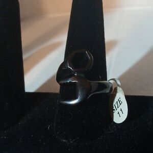 Unique Black Wrench Ring Stainless Steel
